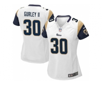 Women Nike St. Louis Rams #30 Todd Gurley II white jerseys