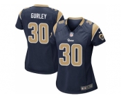 Women Nike St. Louis Rams #30 Todd Gurley Navy Blue jerseys