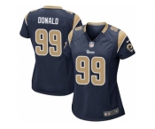 Women Nike St. Louis Rams #99 Aaron Donald Navy Blue jerseys