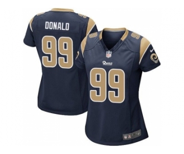 Women Nike St. Louis Rams #99 Aaron Donald Navy Blue jerseys