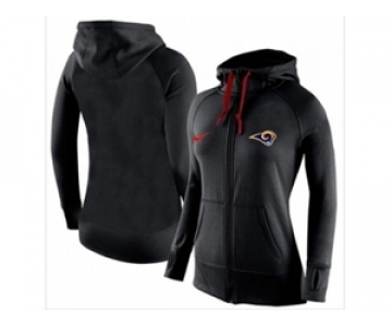 Women Nike St.Louis Rams Full-Zip Performance Hoodie Black