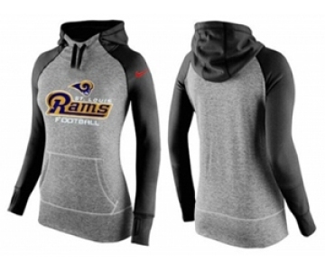 Women Nike St.Louis Rams Performance Hoodie Grey & Black