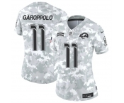 Women's Los Angeles Rams #11 Jimmy Garoppolo 2024 F.U.S.E Arctic Camo Salute To Service Limited Stitched Football Jersey