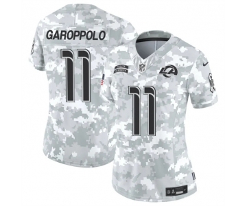 Women's Los Angeles Rams #11 Jimmy Garoppolo 2024 F.U.S.E Arctic Camo Salute To Service Limited Stitched Football Jersey