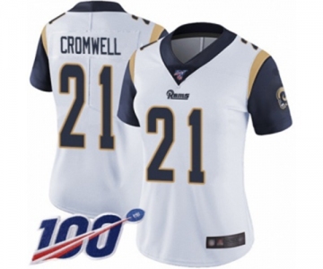 Women's Los Angeles Rams #21 Nolan Cromwell White Vapor Untouchable Limited Player 100th Season Football Jersey