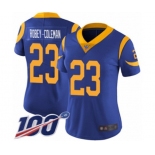 Women's Los Angeles Rams #23 Nickell Robey-Coleman Royal Blue Alternate Vapor Untouchable Limited Player 100th Season Football Jersey