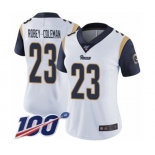 Women's Los Angeles Rams #23 Nickell Robey-Coleman White Vapor Untouchable Limited Player 100th Season Football Jersey