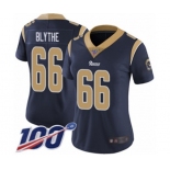 Women's Los Angeles Rams #66 Austin Blythe Navy Blue Team Color Vapor Untouchable Limited Player 100th Season Football Jersey