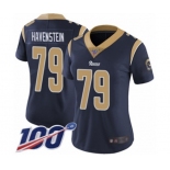 Women's Los Angeles Rams #79 Rob Havenstein Navy Blue Team Color Vapor Untouchable Limited Player 100th Season Football Jersey