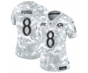 Women's Los Angeles Rams #8 Jared Verse 2024 F.U.S.E Arctic Camo Salute To Service Limited Stitched Football Jersey