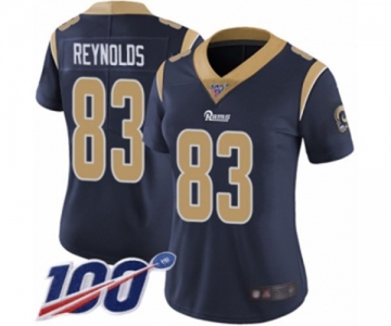 Women's Los Angeles Rams #83 Josh Reynolds Navy Blue Team Color Vapor Untouchable Limited Player 100th Season Football Jersey