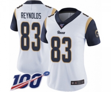 Women's Los Angeles Rams #83 Josh Reynolds White Vapor Untouchable Limited Player 100th Season Football Jersey