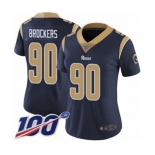 Women's Los Angeles Rams #90 Michael Brockers Navy Blue Team Color Vapor Untouchable Limited Player 100th Season Football Jersey