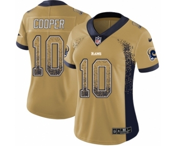 Women's Nike Los Angeles Rams #10 Pharoh Cooper Limited Gold Rush Drift Fashion NFL Jersey