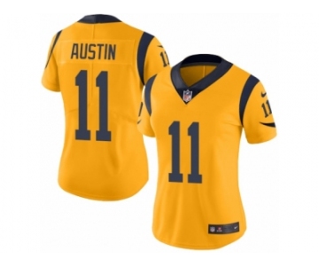 Women's Nike Los Angeles Rams #11 Tavon Austin Limited Gold Rush NFL Jersey