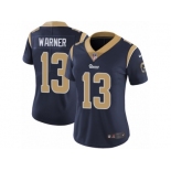 Women's Nike Los Angeles Rams #13 Kurt Warner Vapor Untouchable Limited Navy Blue Team Color NFL Jersey