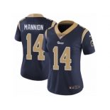 Women's Nike Los Angeles Rams #14 Sean Mannion Vapor Untouchable Limited Navy Blue Team Color NFL Jersey