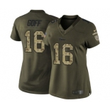 Women's Nike Los Angeles Rams #16 Jared Goff Green Salute to Service NFL Jersey