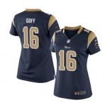 Women's Nike Los Angeles Rams #16 Jared Goff Navy Blue Team Color NFL Jersey