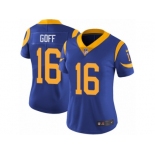 Women's Nike Los Angeles Rams #16 Jared Goff Vapor Untouchable Limited Royal Blue Alternate NFL Jersey