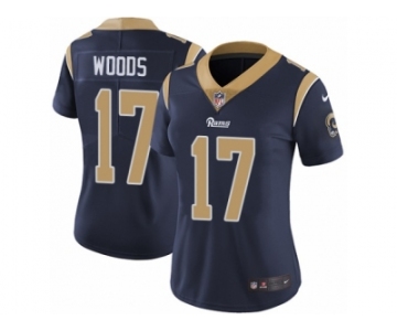 Women's Nike Los Angeles Rams #17 Robert Woods Vapor Untouchable Limited Navy Blue Team Color NFL Jersey