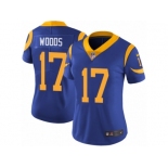 Women's Nike Los Angeles Rams #17 Robert Woods Vapor Untouchable Limited Royal Blue Alternate NFL Jersey