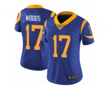 Women's Nike Los Angeles Rams #17 Robert Woods Vapor Untouchable Limited Royal Blue Alternate NFL Jersey