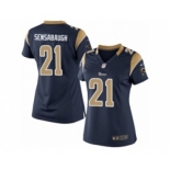 Women's Nike Los Angeles Rams #21 Coty Sensabaugh Limited Navy Blue Team Color NFL Jersey