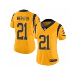 Women's Nike Los Angeles Rams #21 Kayvon Webster Limited Gold Rush NFL Jersey