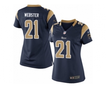 Women's Nike Los Angeles Rams #21 Kayvon Webster Limited Navy Blue Team Color NFL Jersey