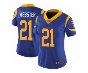 Women's Nike Los Angeles Rams #21 Kayvon Webster Vapor Untouchable Limited Royal Blue Alternate NFL Jersey