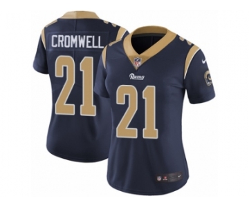 Women's Nike Los Angeles Rams #21 Nolan Cromwell Vapor Untouchable Limited Navy Blue Team Color NFL Jersey