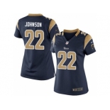 Women's Nike Los Angeles Rams #22 Trumaine Johnson Navy Blue Alternate Stitched NFL Jersey