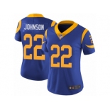 Women's Nike Los Angeles Rams #22 Trumaine Johnson Vapor Untouchable Limited Royal Blue Alternate NFL Jersey