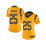 Women's Nike Los Angeles Rams #25 Lance Dunbar Limited Gold Rush NFL Jersey