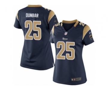 Women's Nike Los Angeles Rams #25 Lance Dunbar Limited Navy Blue Team Color NFL Jersey