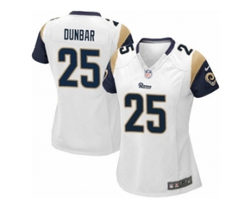 Women's Nike Los Angeles Rams #25 Lance Dunbar Limited White NFL Jersey