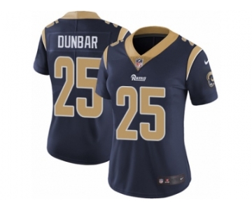 Women's Nike Los Angeles Rams #25 Lance Dunbar Vapor Untouchable Limited Navy Blue Team Color NFL Jersey