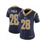 Women's Nike Los Angeles Rams #28 Marshall Faulk Vapor Untouchable Limited Navy Blue Team Color NFL Jersey