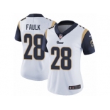 Women's Nike Los Angeles Rams #28 Marshall Faulk Vapor Untouchable Limited White NFL Jersey