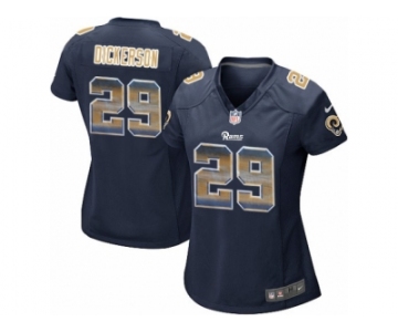 Women's Nike Los Angeles Rams #29 Eric Dickerson Limited Navy Blue Strobe NFL Jersey