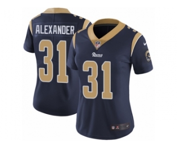 Women's Nike Los Angeles Rams #31 Mo Alexander Vapor Untouchable Limited Navy Blue Team Color NFL Jersey