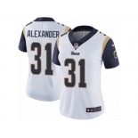 Women's Nike Los Angeles Rams #31 Mo Alexander Vapor Untouchable Limited White NFL Jersey