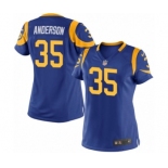 Women's Nike Los Angeles Rams #35 C.J. Anderson Game Royal Blue Alternate NFL Jersey