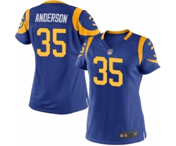 Women's Nike Los Angeles Rams #35 C.J. Anderson Game Royal Blue Alternate NFL Jersey