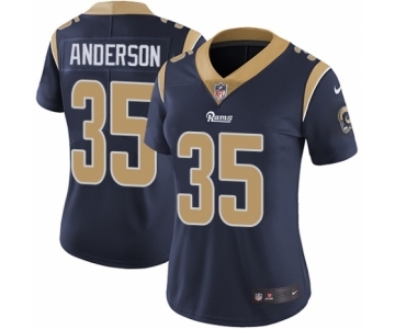 Women's Nike Los Angeles Rams #35 C.J. Anderson Navy Blue Team Color Vapor Untouchable Limited Player NFL Jersey