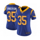 Women's Nike Los Angeles Rams #35 C.J. Anderson Royal Blue Alternate Vapor Untouchable Limited Player NFL Jersey