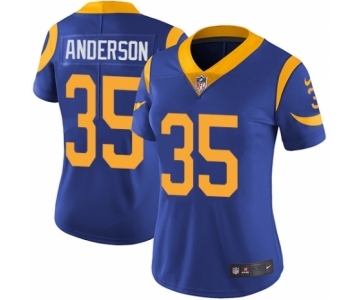 Women's Nike Los Angeles Rams #35 C.J. Anderson Royal Blue Alternate Vapor Untouchable Limited Player NFL Jersey