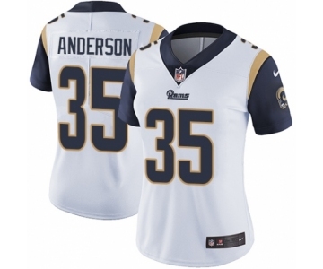 Women's Nike Los Angeles Rams #35 C.J. Anderson White Vapor Untouchable Limited Player NFL Jersey