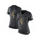 Women's Nike Los Angeles Rams #4 Greg Zuerlein Limited Black 2016 Salute to Service NFL Jersey